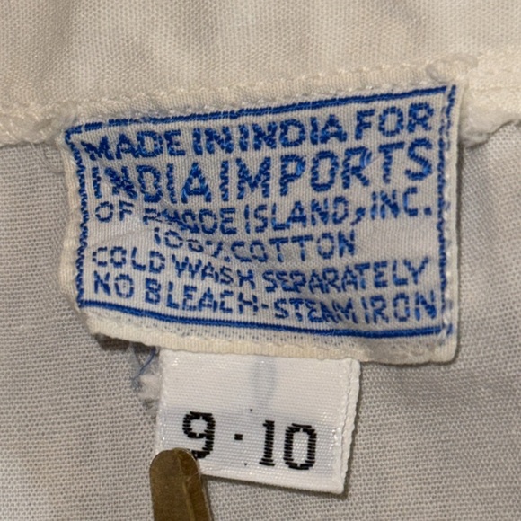 India Imports Vintage Pin Tucked Cropped Tank SZ Small - Picture 6 of 6